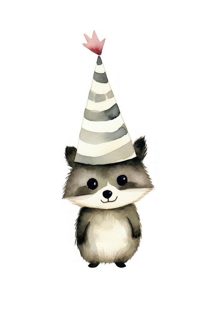 Baby raccoon cartoon animal nature. AI generated Image by rawpixel.