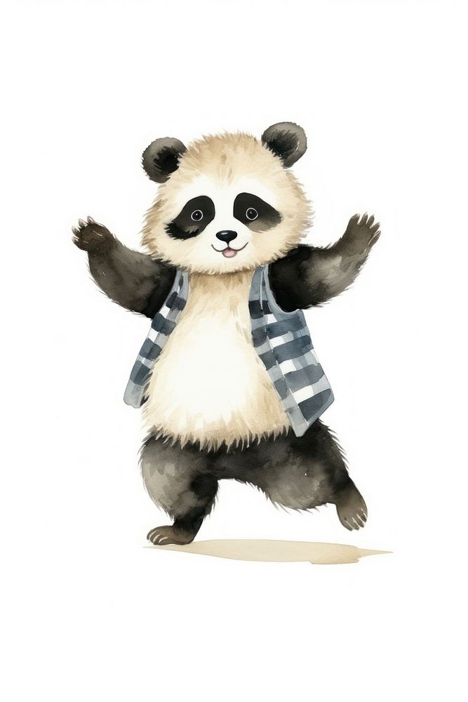 Baby raccoon dancing animal wildlife cartoon. AI generated Image by rawpixel.