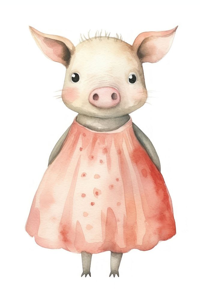Pig animal cartoon mammal. AI generated Image by rawpixel.