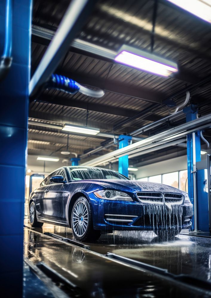 Photo of a car wash service. AI generated Image by rawpixel.
