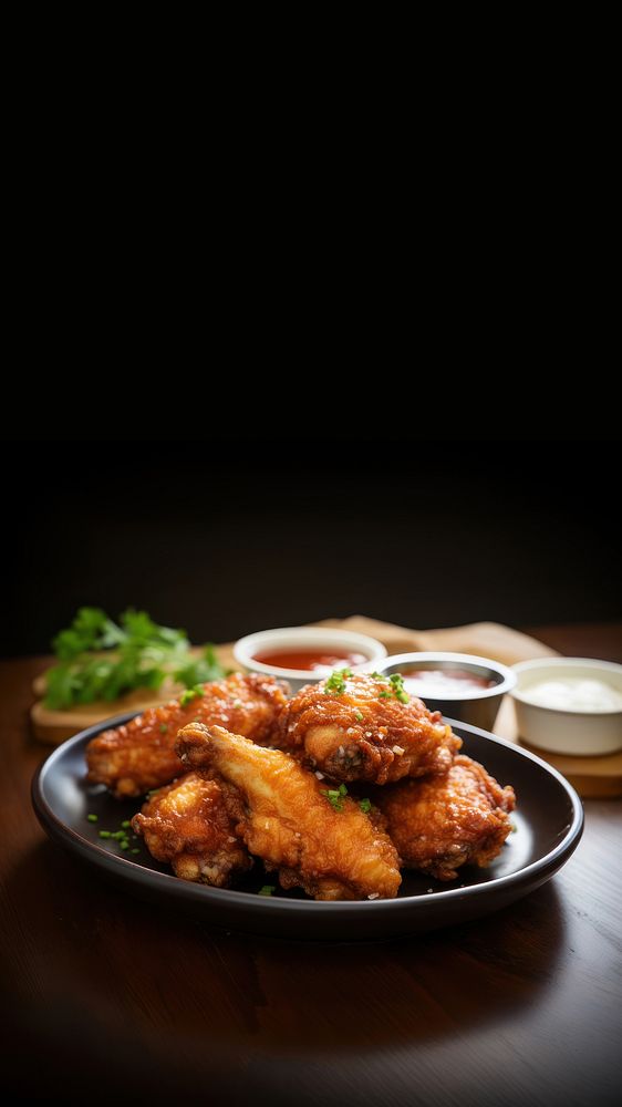 Photo of a fried chicken honey glaze. AI generated Image by rawpixel.