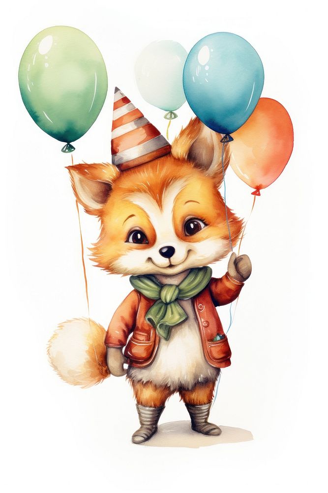 Fox balloon cute baby. AI generated Image by rawpixel.