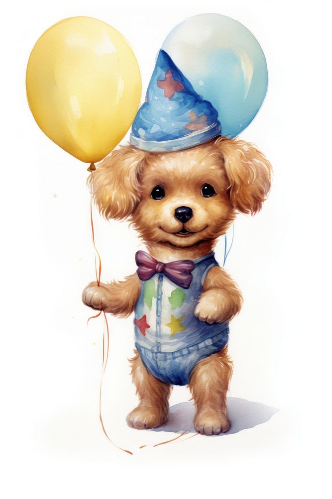 Dog balloon mammal animal. AI generated Image by rawpixel.