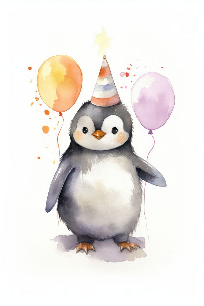 Penguin penguin animal party. AI generated Image by rawpixel.