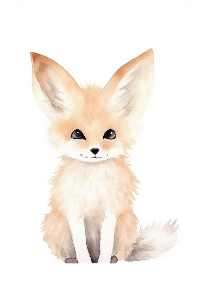 Fennec fox cartoon mammal animal. 