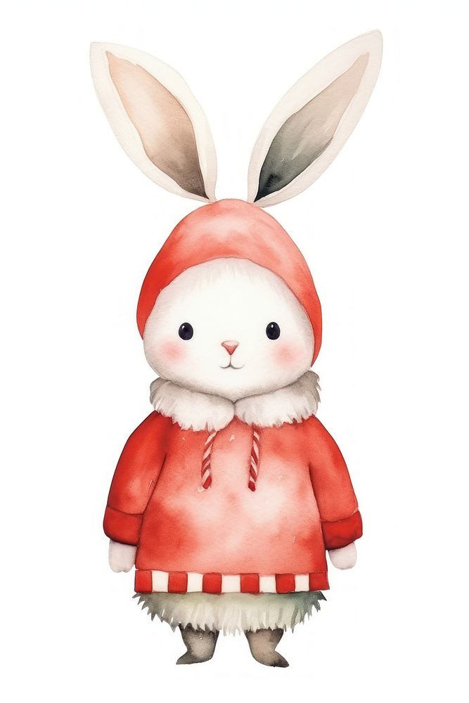 Rabbit costum santa animal cartoon mammal. AI generated Image by rawpixel.