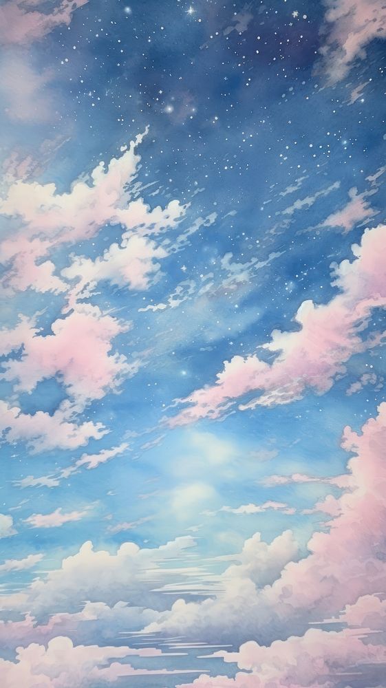 Sky wallpaper outdoors nature cloud. AI generated Image by rawpixel.