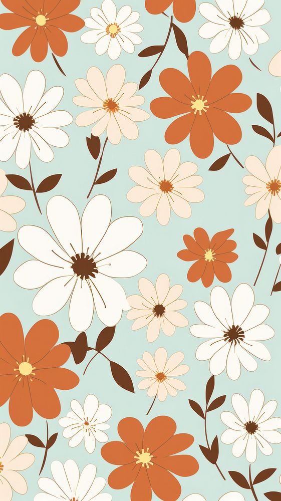 Flowers wallpaper pattern plant art. AI generated Image by rawpixel.