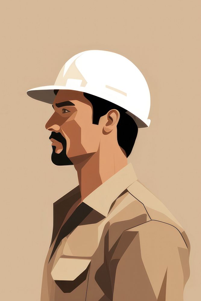 Male engineer hardhat helmet adult. AI generated Image by rawpixel.