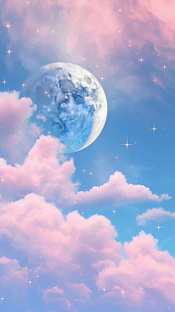 Moon sky wallpaper astronomy outdoors nature. AI generated Image by rawpixel.