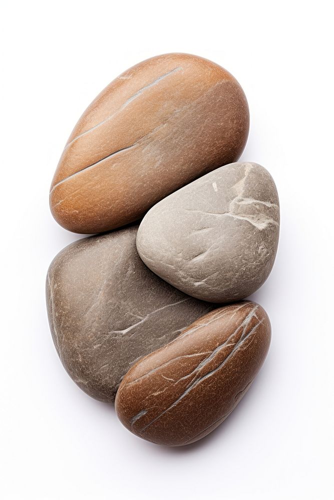 Pebble stone rock white background simplicity. AI generated Image by rawpixel.
