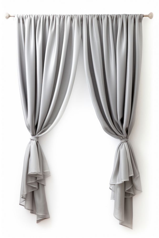 White grey short curtains white background architecture elegance. AI generated Image by rawpixel.