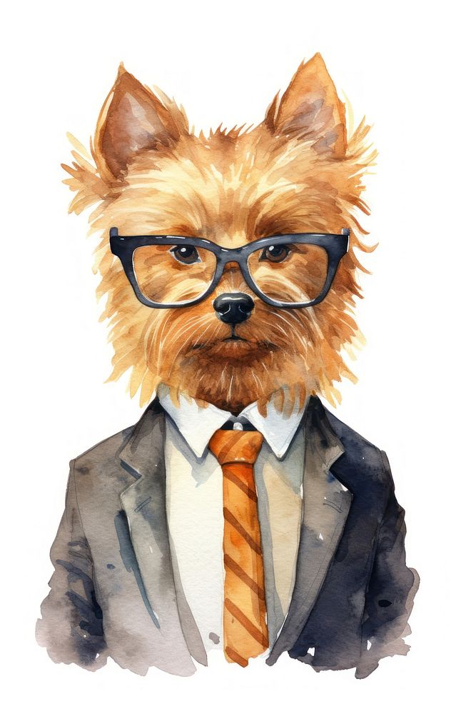 Business dog animal portrait terrier. AI generated Image by rawpixel.