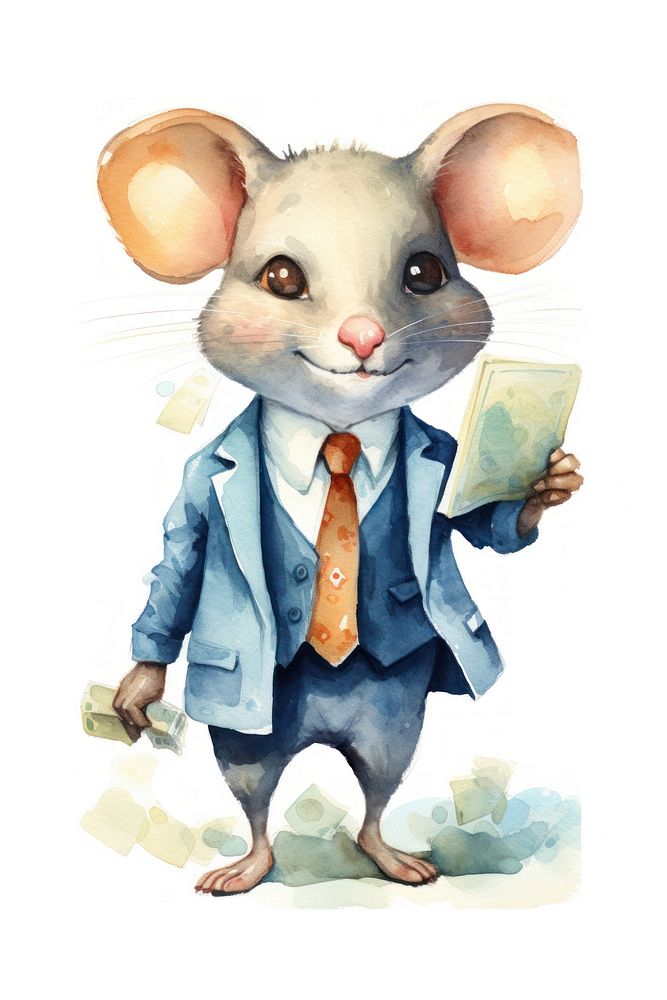 Business rat animal mammal accessories. AI generated Image by rawpixel.