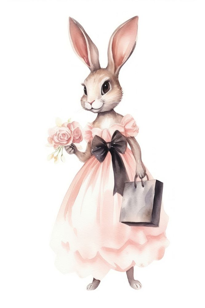 Animal fashion mammal rabbit. AI generated Image by rawpixel.