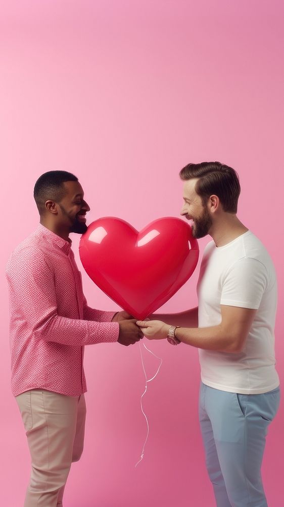 Gay couple love. AI generated Image by rawpixel.