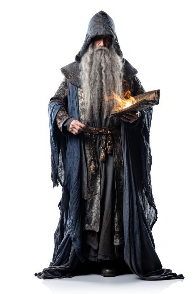 Wizard costume adult white background. AI generated Image by rawpixel.