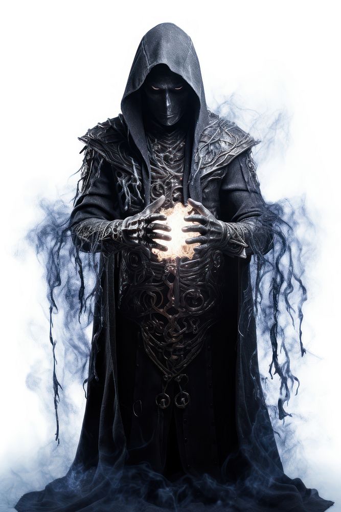 Wizard necromancer adult hood protection. AI generated Image by rawpixel.