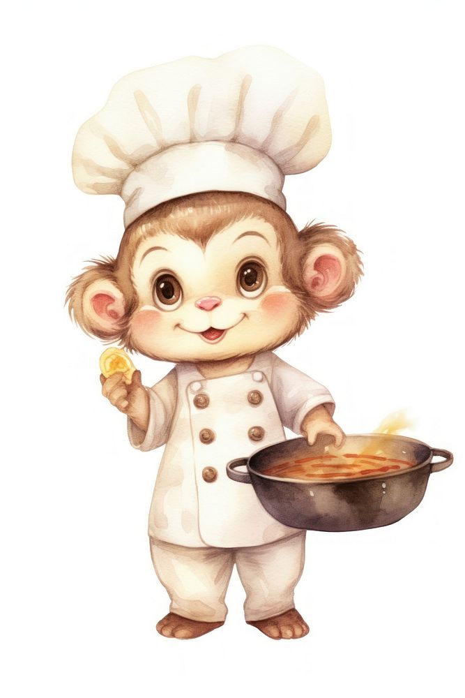 Cartoon cute food cook. AI generated Image by rawpixel.