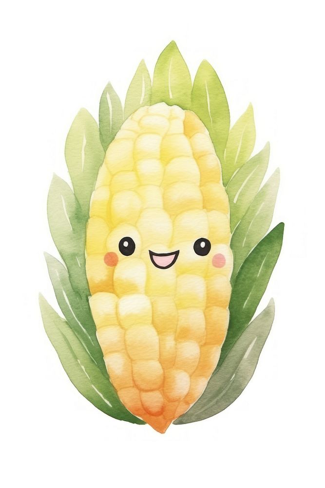 Corn character cartoon plant food. AI generated Image by rawpixel.
