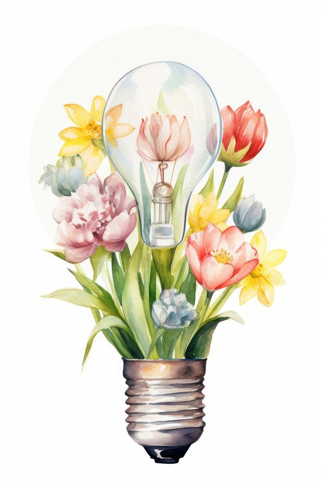 Lightbulb flower plant inflorescence. AI generated Image by rawpixel.