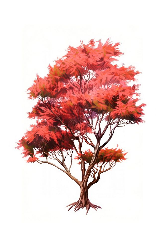 Brush Tree tree plant maple. AI generated Image by rawpixel.