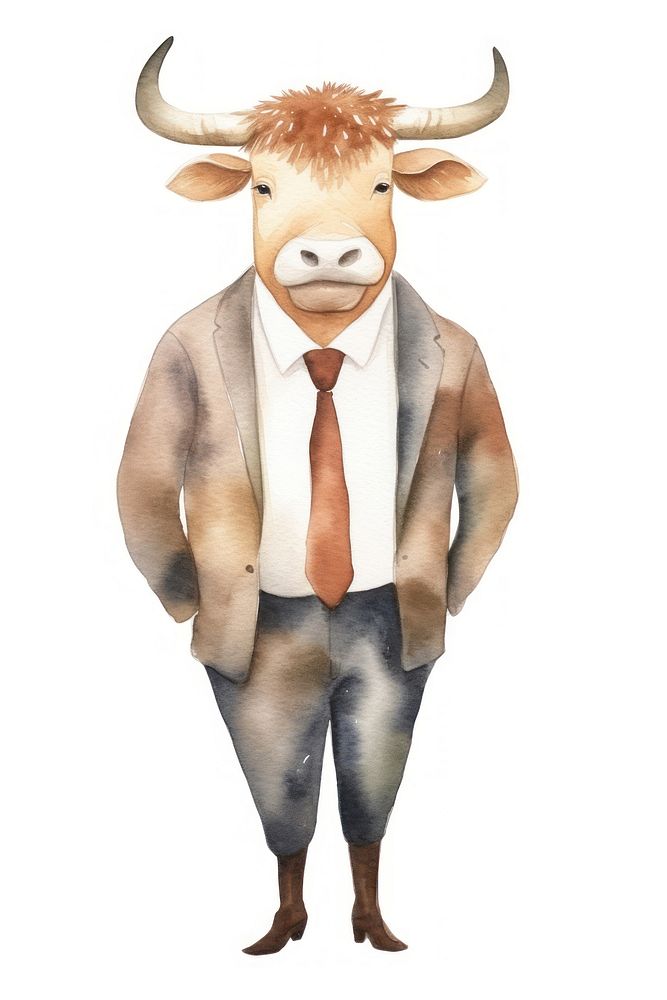 Bull businessperson animal livestock buffalo. 