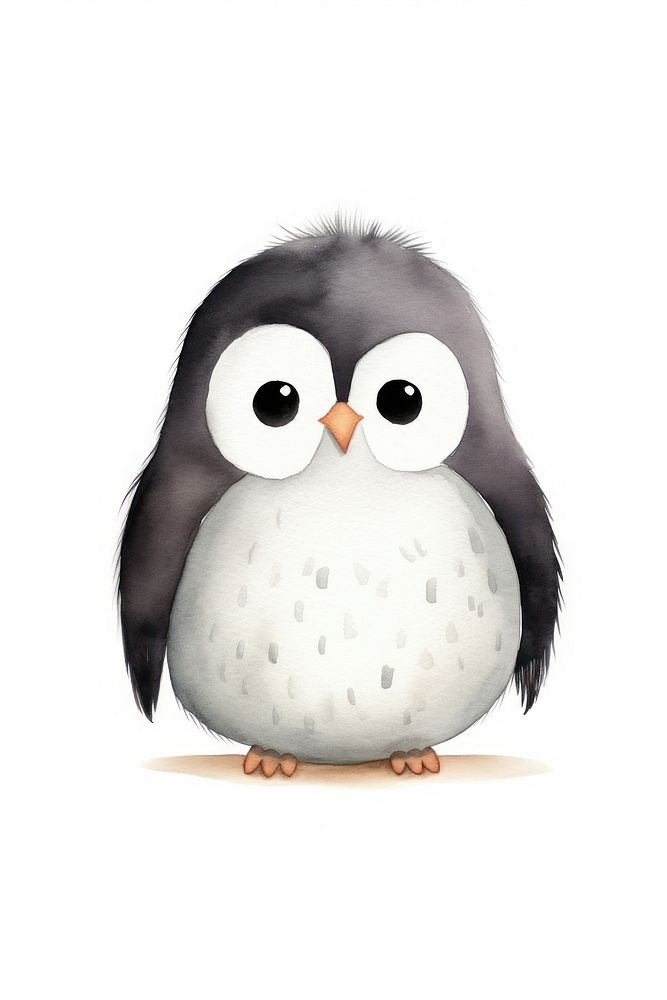 Penguin mental health animal cartoon bird. AI generated Image by rawpixel.