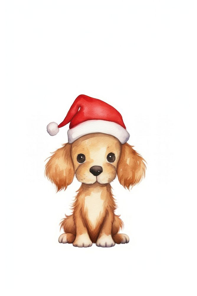Animal puppy christmas cartoon. AI generated Image by rawpixel.