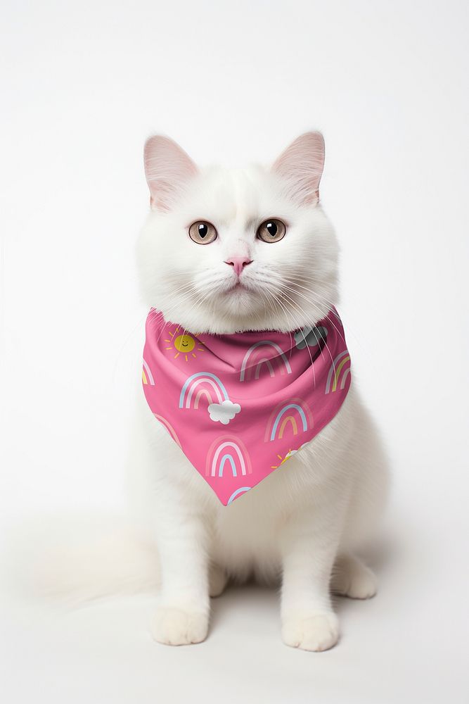 Cat's scarf mockup, pet psd | Premium PSD Mockup - rawpixel