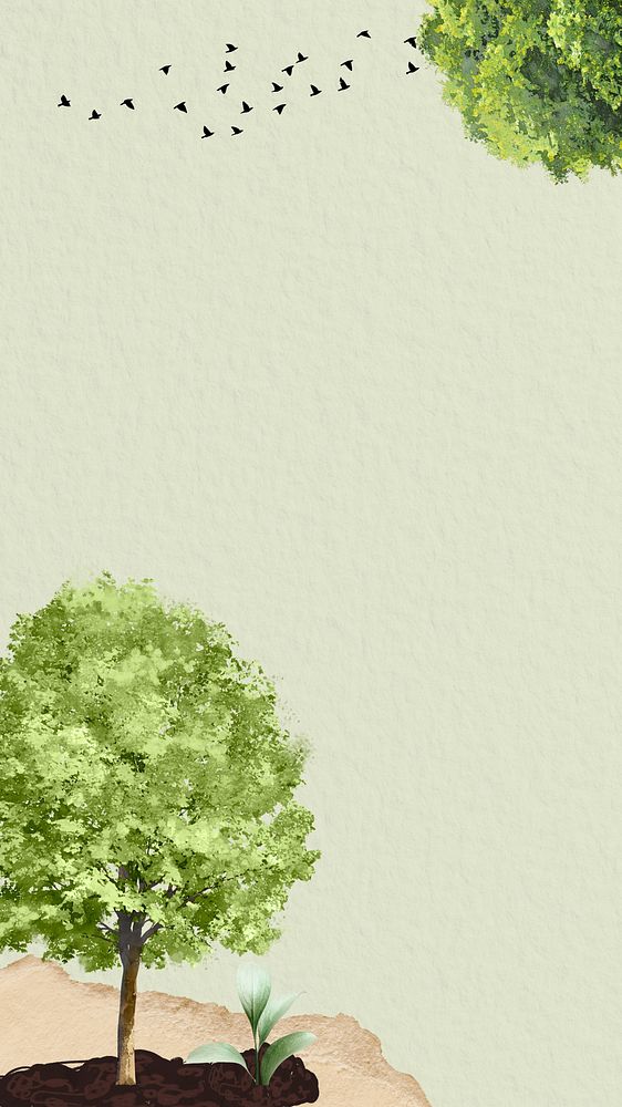 Trees environment border iPhone wallpaper