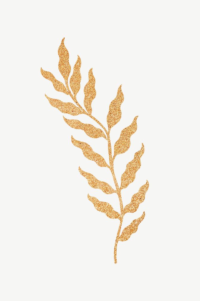 Golden leaves, spiritual illustration psd