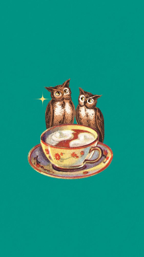 Night owl tea iPhone wallpaper