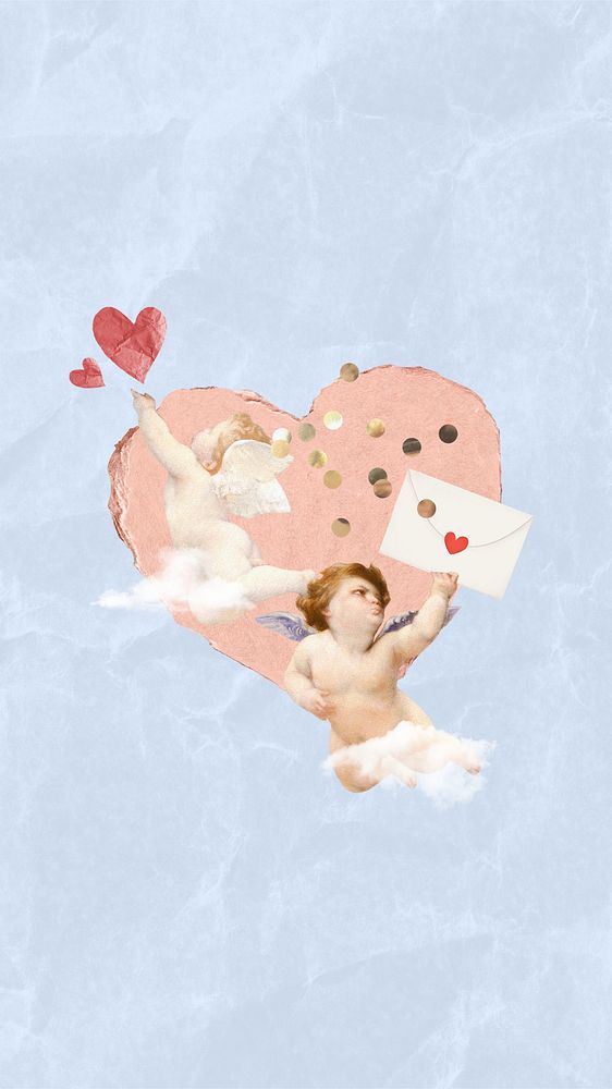 Cherubs Valentine's Day iPhone wallpaper