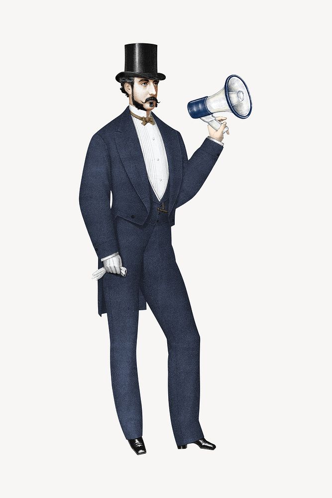 Victorian businessman marketer  illustration