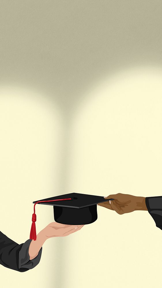 Academic graduation, aesthetic illustration, design resource