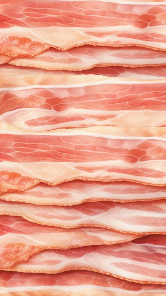 Bacon stripes mobile phone, food digital art design