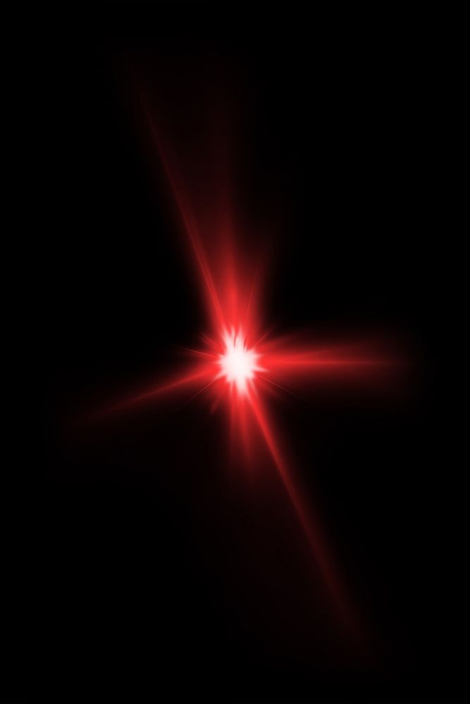 Red sunburst lens flare effect 