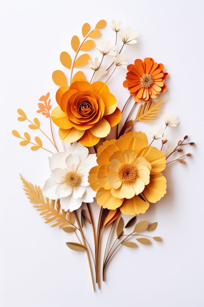 Autumn Flowers flower pattern plant. AI generated Image by rawpixel.