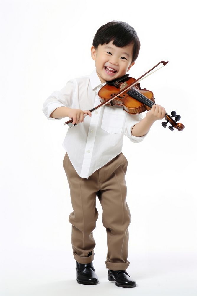 Violin child cute boy. AI generated Image by rawpixel.
