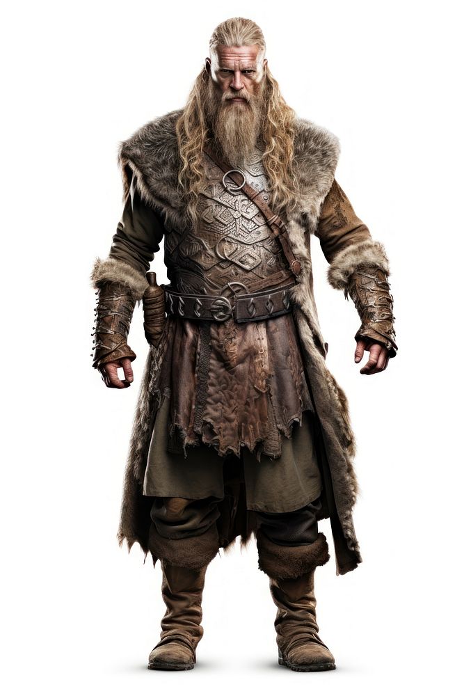 Viking costume adult white background. AI generated Image by rawpixel.