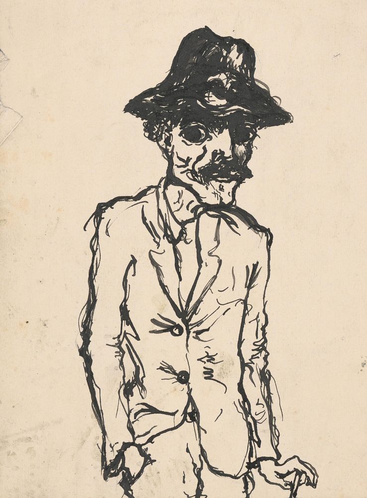 Man in a black hat by Arnold Peter Weisz Kubínčan