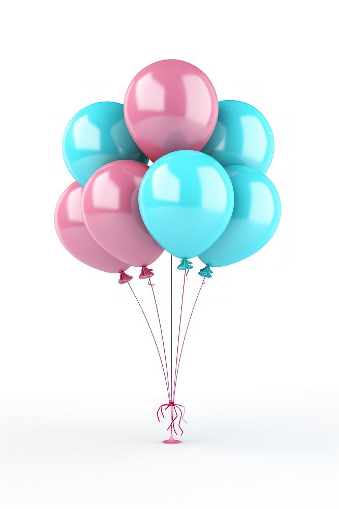 Birthday balloon birthday white background anniversary. AI generated Image by rawpixel.