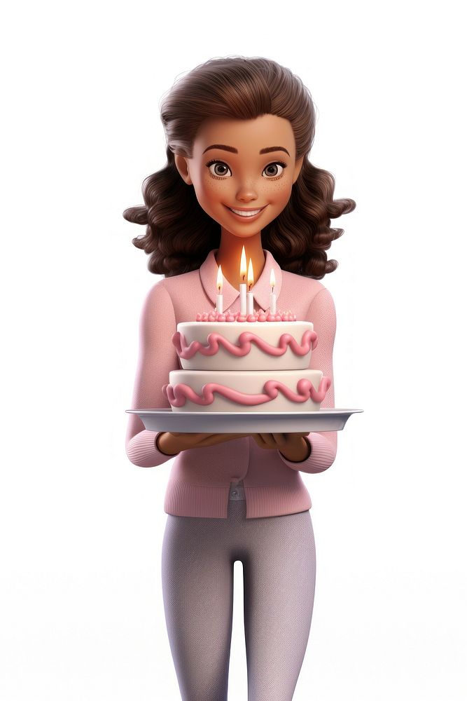 Birthday cake dessert cartoon food. AI generated Image by rawpixel.