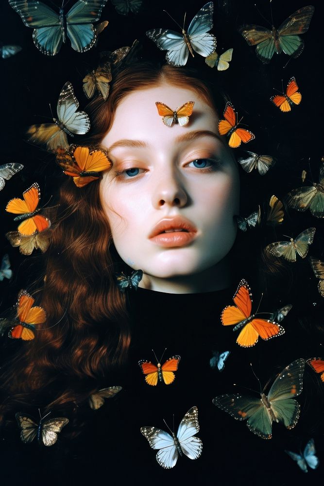 Butterfies butterfly portrait fantasy. 