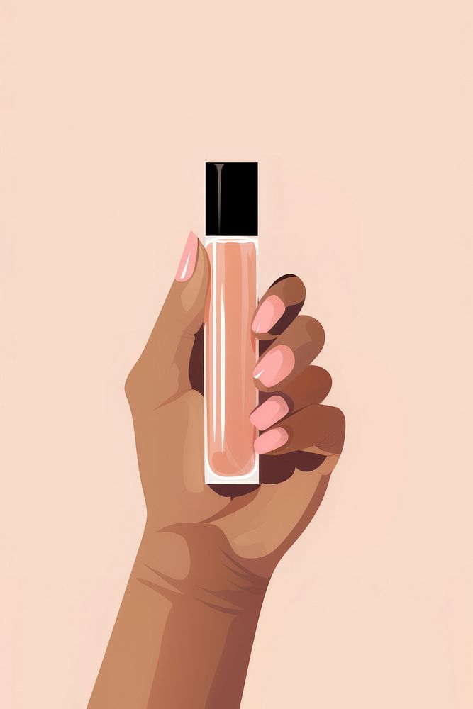 Hand cosmetics bottle lipstick. AI generated Image by rawpixel.