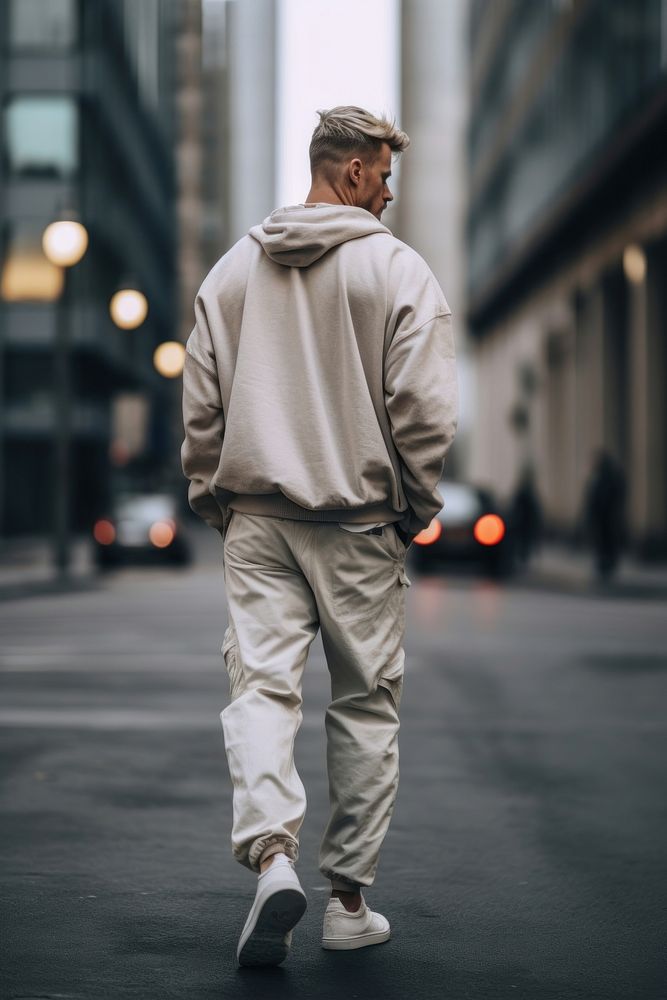 A man outdoors standing walking. AI generated Image by rawpixel.
