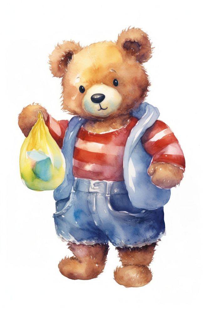 Bear holding cute toy. AI generated Image by rawpixel.