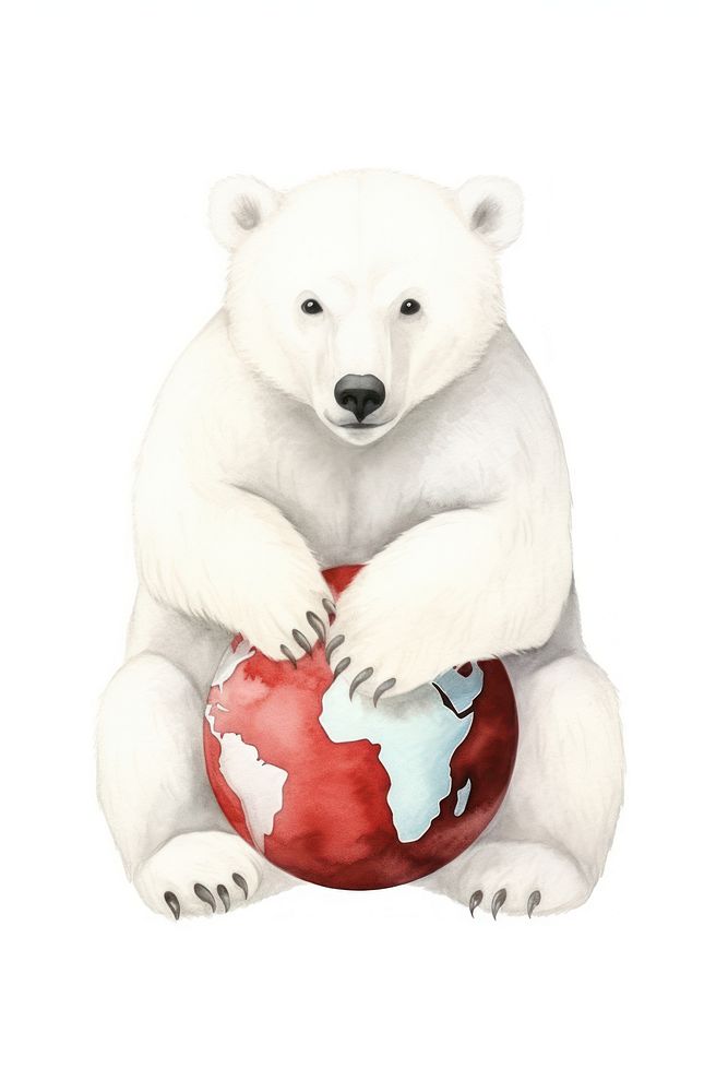 Animal bear mammal white. AI generated Image by rawpixel.