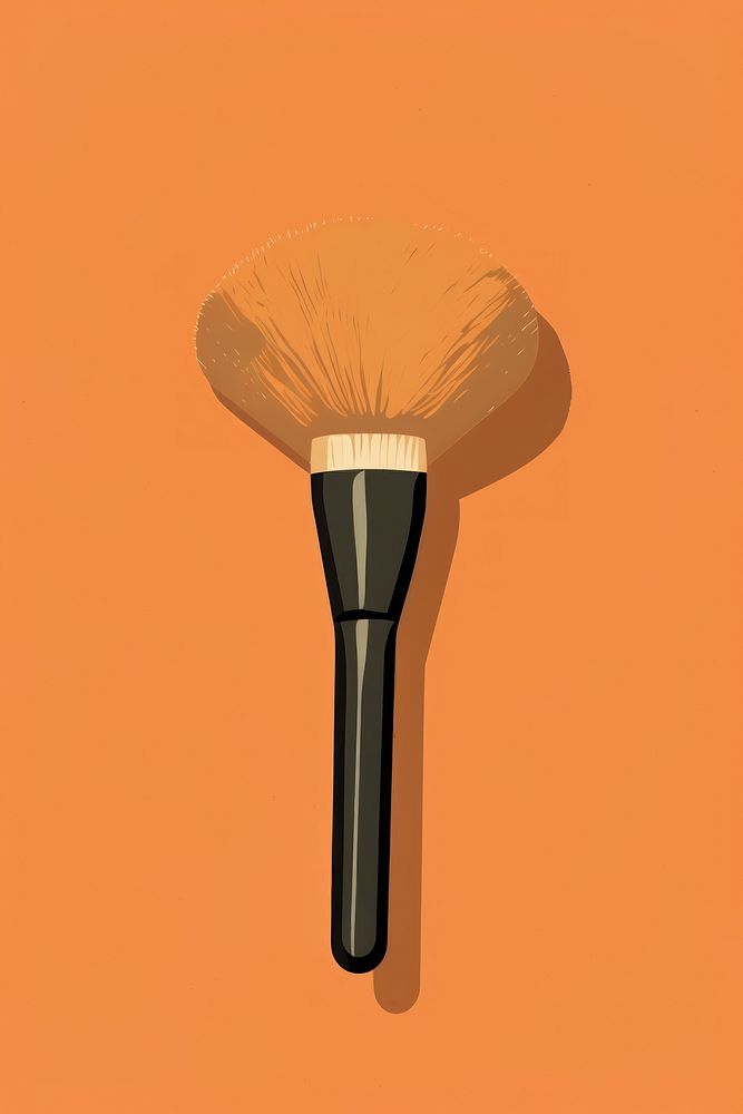 Brush cosmetic cosmetics yellow device. AI generated Image by rawpixel.